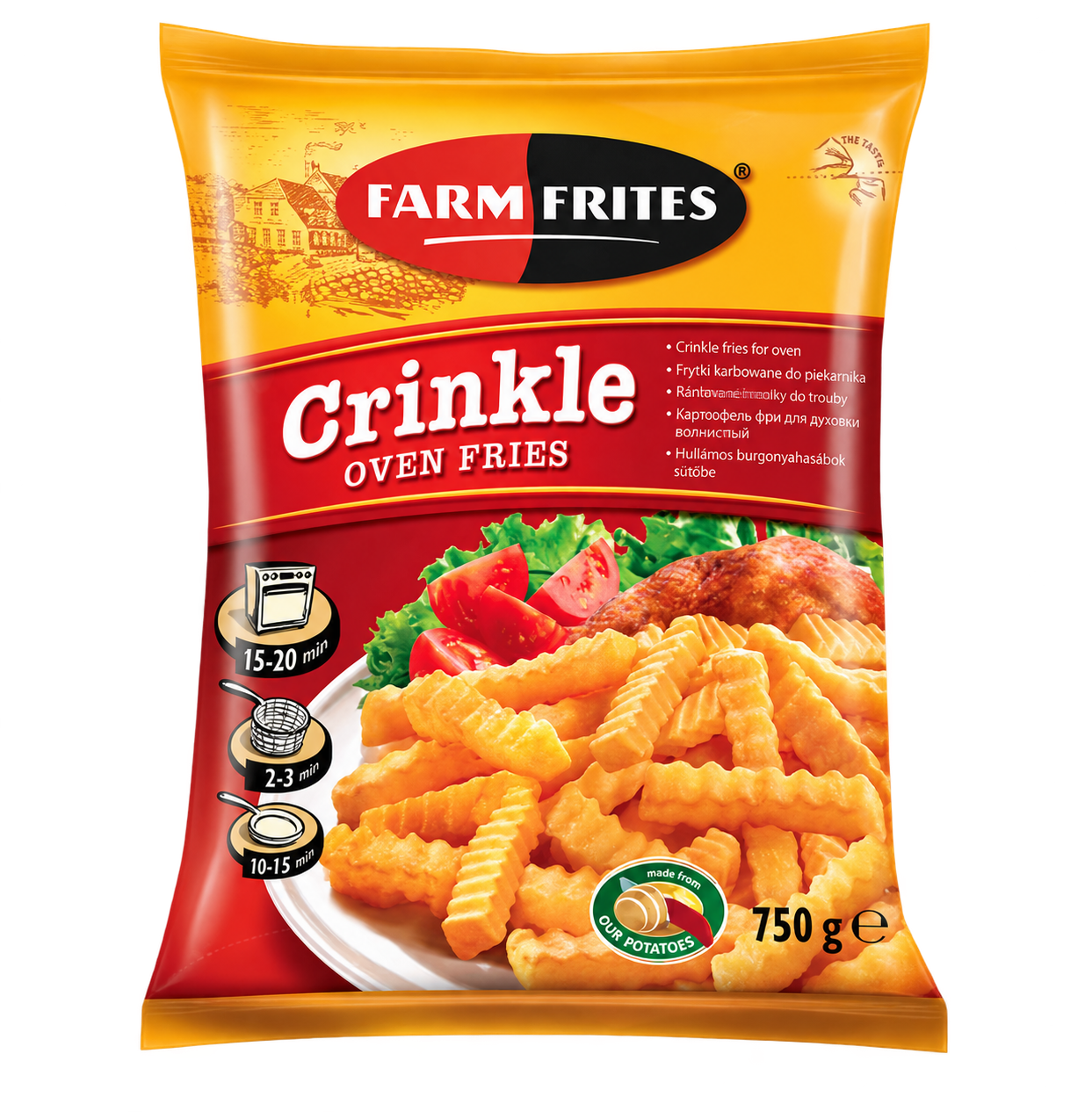 A Bittner ABC reklámjához felhasznált Farm Frites termékkép